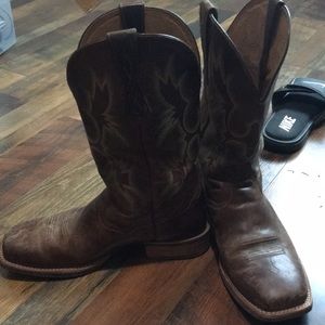 Leather cowboy boots